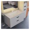 Тумба с раковиной Uperwood Modul подвесная, матовая, белая, графит, 80 см фото 6