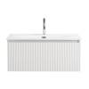 Тумба с раковиной BelBagno UNO 80 подвесная, с одним ящиком, Bianco Opaco