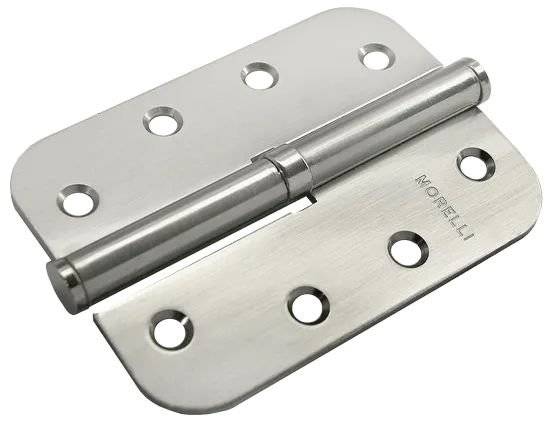 Петля Morelli MSD-C 100X70X2.5 SN R белый никель, правая без коронки, скругленная, врезная