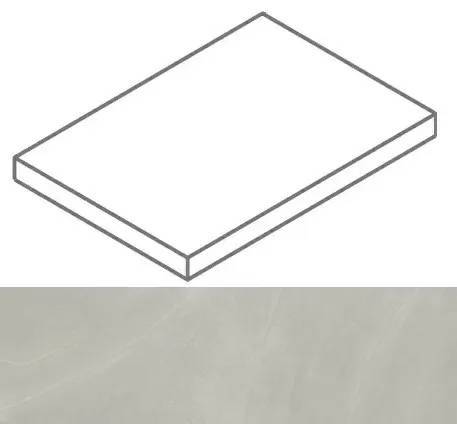 Ступень Italon Continuum 620070002321 Silver Scalino Angolare SX 33x60