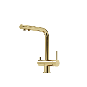 Смеситель для кухни Sancos Foster SC4014ZG с возможностью подключения фильтра для воды, полированное золото