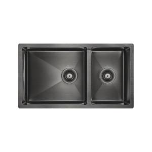 Кухонная мойка Paulmark Axel PM227844-GM вороненая сталь
