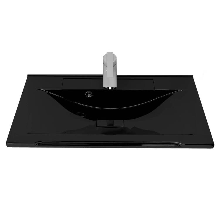 Раковина Stella Polar Корвет SP-00000904 80 см, черная