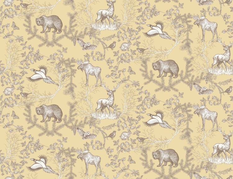 Бесшовные Eco обои Ortograf Flora 31302 Graphic forest light Гладь ОЕ-Р2