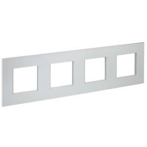 Рамка 4-постовая IEK Skandy SK-M42-M-K23 серебряный