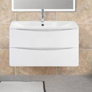Тумба с раковиной BelBagno Acqua ACQUA-800-2C-SO-BL 80 подвесная, bianco lucido