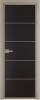 Межкомнатная дверь Profil Doors 5 AX цвет профиля Никель матовый, стекло безопасное 6 мм монохром черный 600x2000