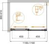 Душевой уголок Cezares Tandem Soft AH-2-120/90-C-Cr-IV стекло прозрачное фото 5