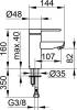 Смеситель для раковины Keuco Plan blue 53902010101 фото 2