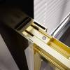 Душевой уголок Veconi Premium Trento PTC-SP-30G 120x100, профиль брашированное золото, стекло прозрачное фото 5
