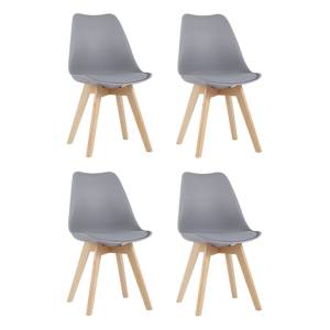 Набор из 4 стульев Stool Group Frankfurt Y863 grey X4 серый
