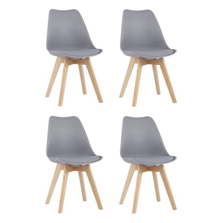 Набор из 4 стульев Stool Group Frankfurt Y863 grey X4 серый