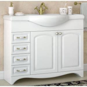 Тумба с раковиной Corozo Классика 105 напольная, белый