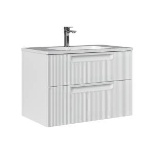 Тумба с раковиной Equil Астер (Aster) белый, 80 см