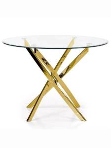 Стол обеденный Halmar Raymond V-CH-RAYMOND-ST-ZLOTY прозрачный/золотой