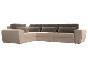 Диван угловой Лига Диванов Лига-008 Long 118700L бежевый, коричневый, левый