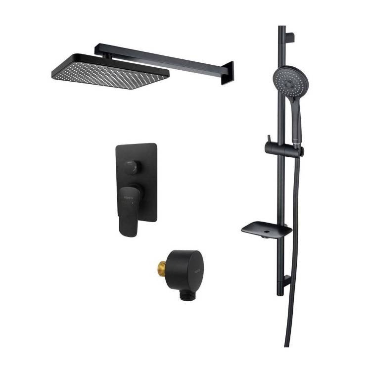 Душевой комплект Aquatek Вега AQ1074MB черный матовый