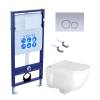 Комплект Aquatek Дива SET AQUATEK ДИВА-019 4в1 кнопка хром матовый