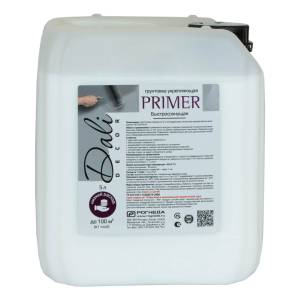 Грунтовка укрепляющая акриловая быстросохнущая Dali-Decor Primer бесцветный 5 л