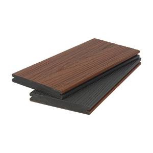 Террасная доска Polivan Group Nusadua 3D Wood Premium Co-Extrusion Массив Suar Mix + Grey Dark ДПК 2900x140x20