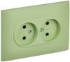 Розетка 2-местная с защитными шторками IEK Skandy SK-R23-10-K06-F мятный