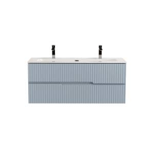 Тумба с раковиной Cezares Duet-N 120 голубой жемчужный, раковина CZR-8073-120-1-2