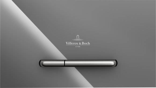 Кнопка смыва Villeroy&Boch Viconnect 922160RA серая глянцевая