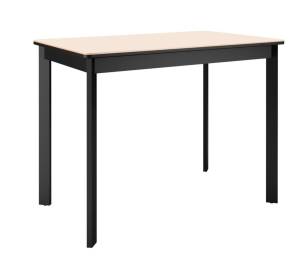 Стол Дик DikLine LK90 00-00075474 krater perla, подстолье черное, опоры черные 90(130)x65x76