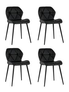 Набор из 4 стульев Stool Group Эдвин AV 407-223-08(P) X4 черный
