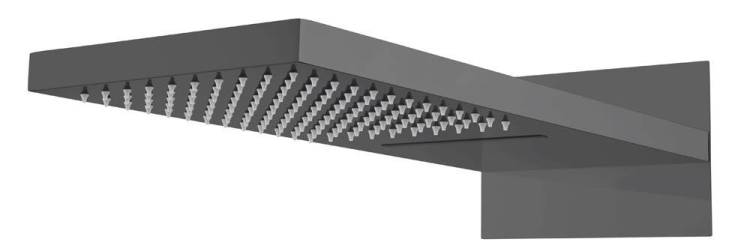 Верхний душ Boheme Fusion 419-2-SGM с каскадом, Shine Gun Metal