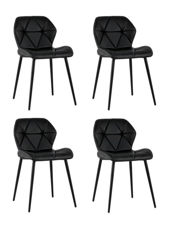 Набор из 4 стульев Stool Group Эдвин AV 407-223-08(P) X4 черный