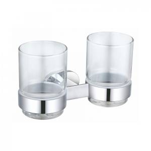 Два стакана Wonzon & Woghand WW-8428 с держателем, хром