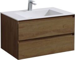 Тумба для комплекта Vincea Luka 80 подвесная, 2 ящика, дуб табак