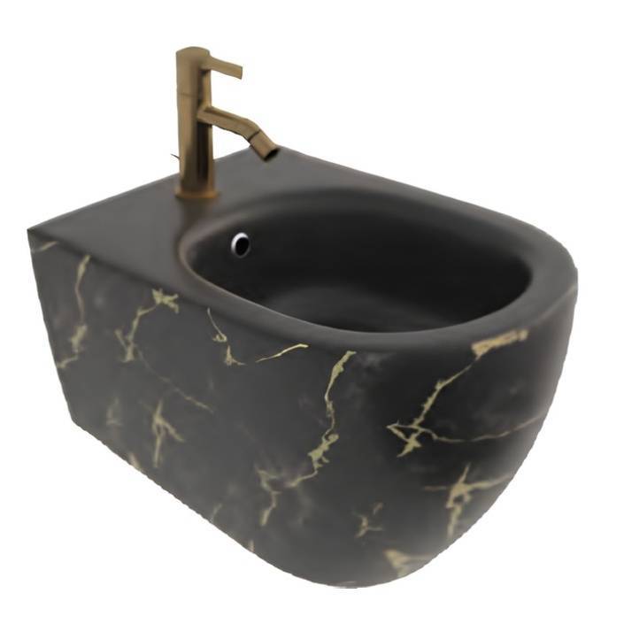 Биде подвесное Isvea Infinity 10NF41001-2N-MRM черное матовое