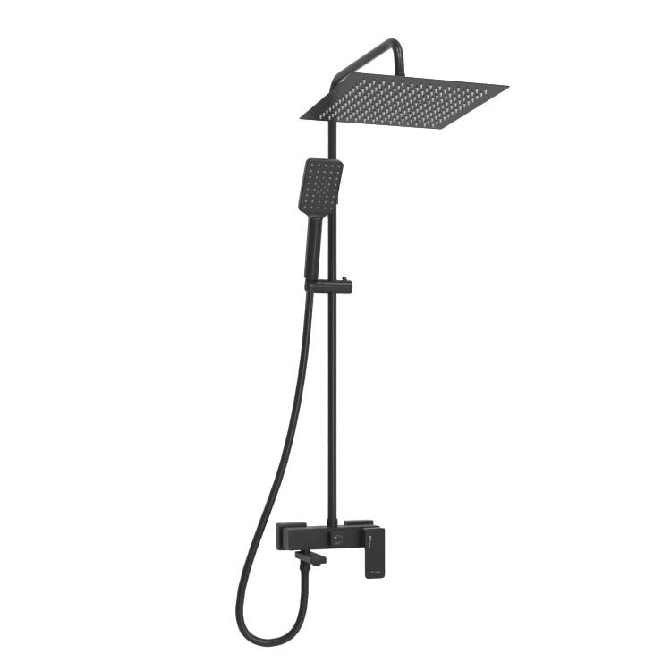 Душевой комплект Wasserkraft A277.162.130.BM черный, со смесителем