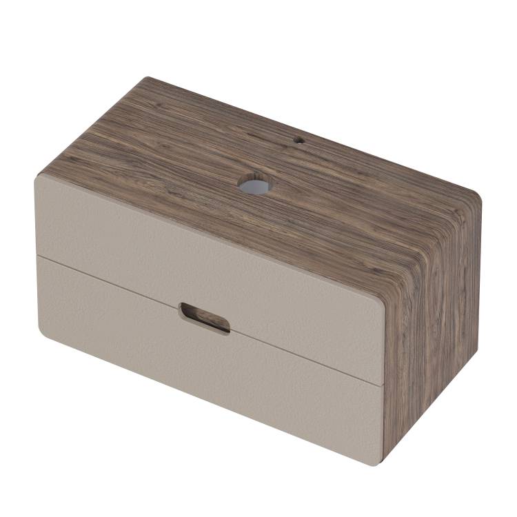 Тумба под раковину 1MarKa Vortex  Ц0000033059 орех каньон коньяк, латте фактурный, 100x50x50