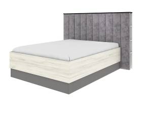 Кровать Атлант Бастион дуб крафт белый, серый шифер, с ПМ 160x200