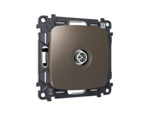 Комплект механизма TV розетки оконечной Ambrella Volt MO MO643005 темная бронза матовый