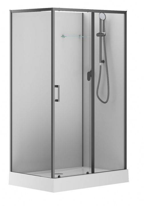 Душевая кабина Aquanet Passion EVO 282011 правая, профиль черный, 1200х800