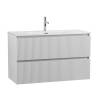 Тумба с раковиной BelBagno UNO-MINI 100 подвесная, Bianco Opaco фото 2