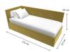 Кровать Лига Диванов Лига-039 122071L желтый левая 90x200 фото 8