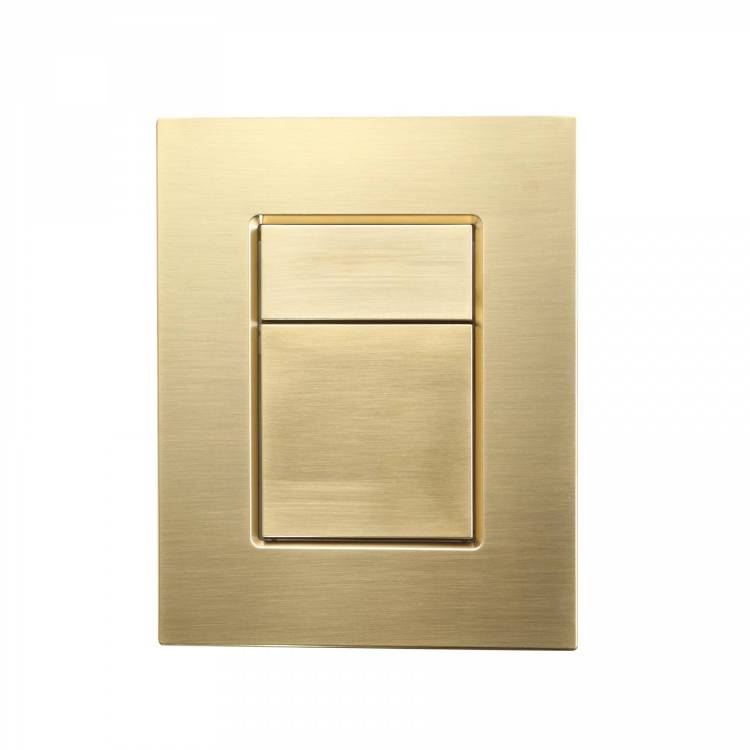 Кнопка смыва Wonzon & Woghand WW-IB256-BG пневматическая, брашированное золото