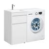 Тумба с раковиной Aquanet Токио 48 1 ящик, с бельевой корзиной