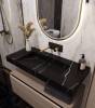 Раковина-столешница Armadi Art Flat 859-100-NM моноблок Nero Marquina 1010x452x80