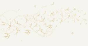 3D Фотообои Artegrafico «Грациозные ласточки в золоте» LST-046 канвас