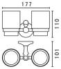 Стакан Art&Max Antic Crystal AM-E-2688SJ-Br двойной фото 3
