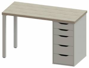 Стол письменный Гуд Лакк Ингар S00883 Дуб беленый/белый