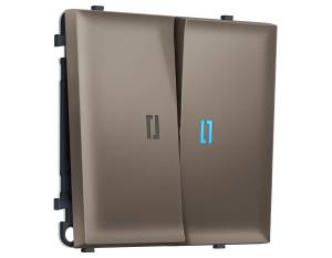 Комплект механизма 2-клавишного выключателя Ambrella Volt Sigma MS634060 темная бронза матовый