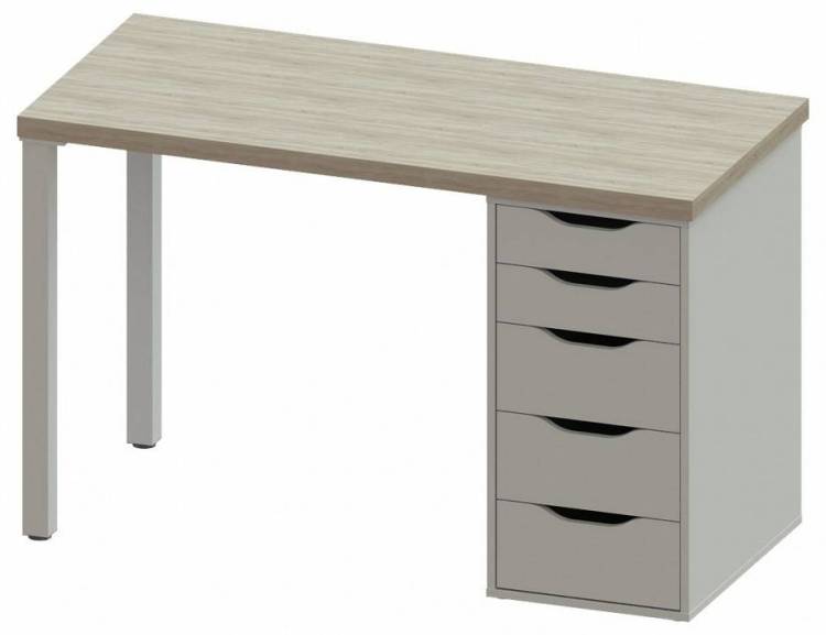 Стол письменный Гуд Лакк Ингар S00883 Дуб беленый/белый