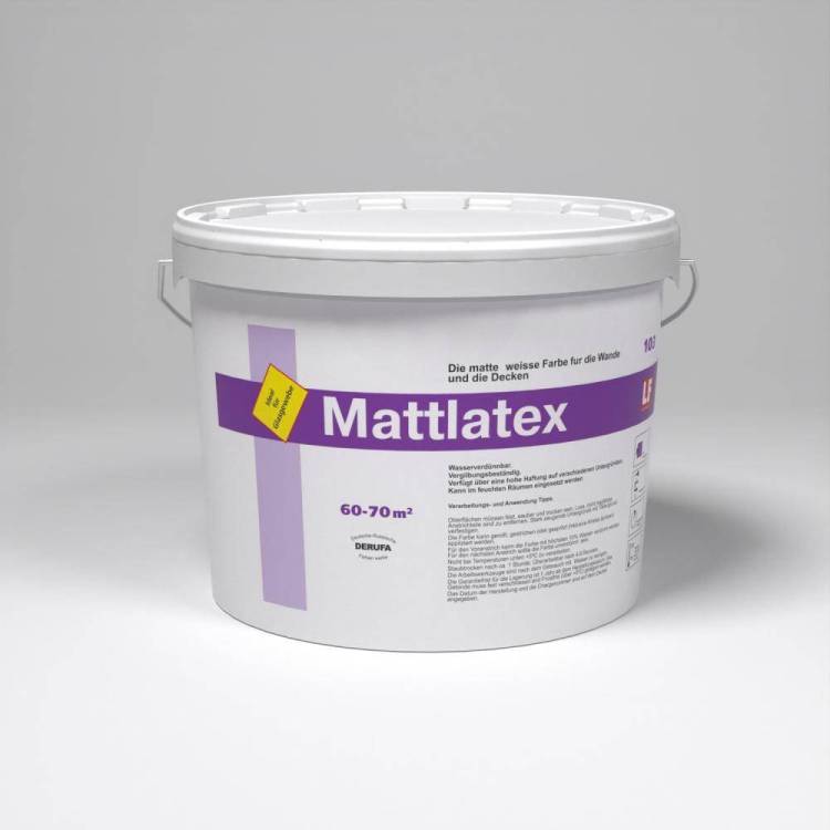 Краска интерьерная Derufa Mattlatex база A 14 кг